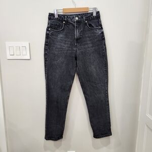 ZARA Jeans Womens Size 8 Black Skinny Leg Denim Stretch High Rise Zip Closure